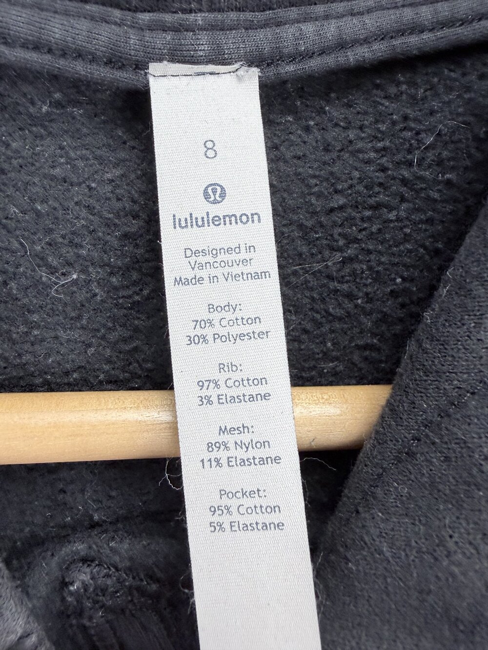 Lululemon Women's Black Pullover Hoodie Size 8 - Picture 4 of 10